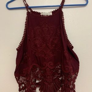 Forever 21 dark red top
